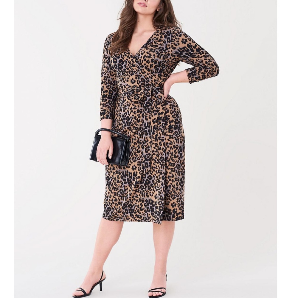 NWT Diane von Furstenberg Damen Midi | Julian Jersey Midi Wrap Dress size 14